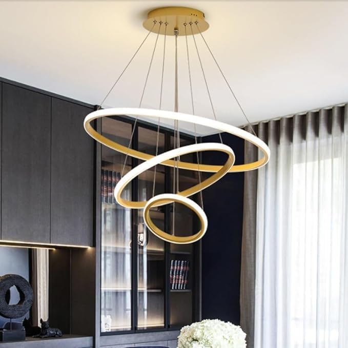 Desidiya® Modern Double 3-Ring LED Pendant Light Lamp